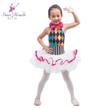 

Nice design and high quality kid jazz/tap dance costume, stage performance girl ballet tutu
