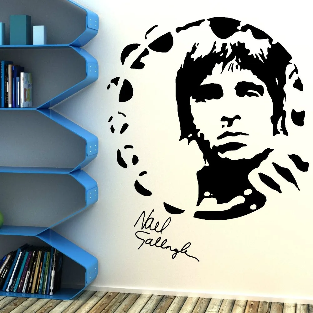 

Noel Gallagher Oasi Portrait Art Design Wall Sticker Home Room Vinyl Art Decoration Wall Mural Music Themed Wallpaper Y-831