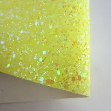 " x 11"(21 см X 29 см) неоновый лимонный желтый глиттер лист ткани Искусственный Блеск материал для шитья DIY ремесла Дети Луки 1 шт. K0016-2