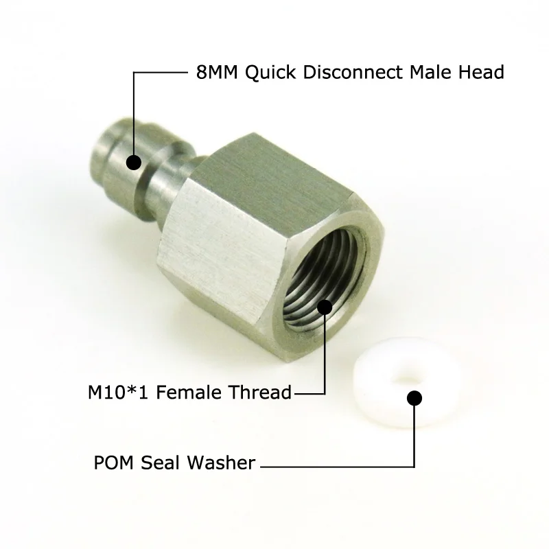Пейнтбольный Воздушный пистолет PCP быстроразъемный зарядный шланг адаптер резьба 1/8NPT 1/8BSP M10* 1 нержавеющая сталь наполнитель ниппель
