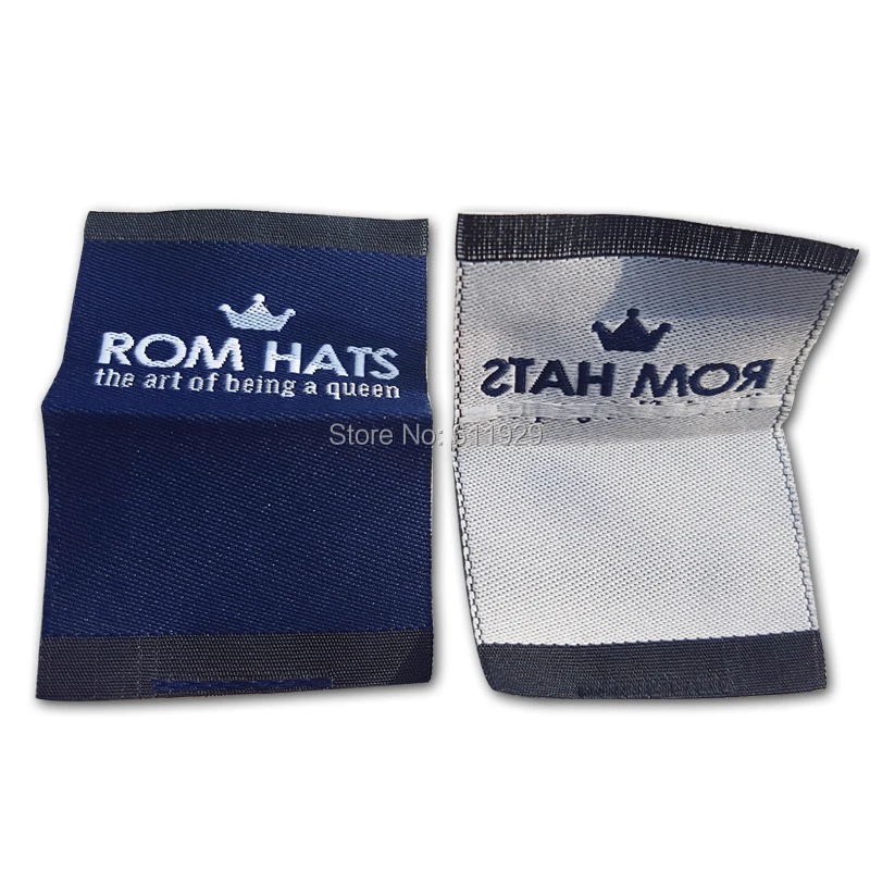 

free shipping custom clothing shirt jacket woven labels/garment tags printing/logo brand name/embroidered main tag/collar label
