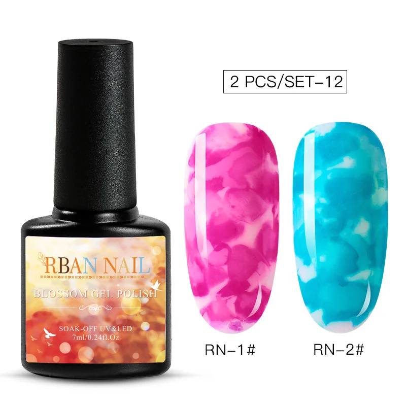 RBAN NAIL DIY акварельный лак для ногтей цветок гель Полупостоянный УФ лампа замачиваемый гель для ногтей Декор лак для нейл-арта маникюрный салон - Цвет: ZH04535