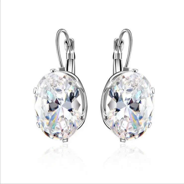 

Korean Version Popular Female Classy Quality Micro-set Zircon Morganite 925 Sterling Silver Stud Earring M01-ER0040
