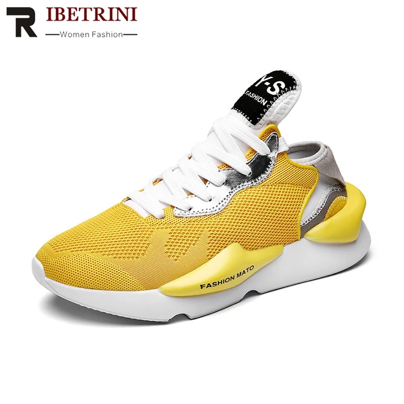 

RIBETRINI 2020 Brand New Plus Size 36-45 INS Hot Sneakers Ladies Lace Up Dad Shoes Woman Casual Spring Summer women's Flats