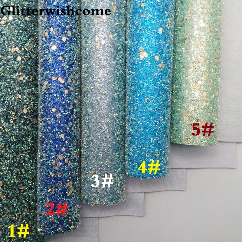 Glitterwishcome 30X134 см мини-рулон синтетическая кожа, массивная блестящая кожа, искусственная ткань из искусственной кожи винил для бантов, GM054