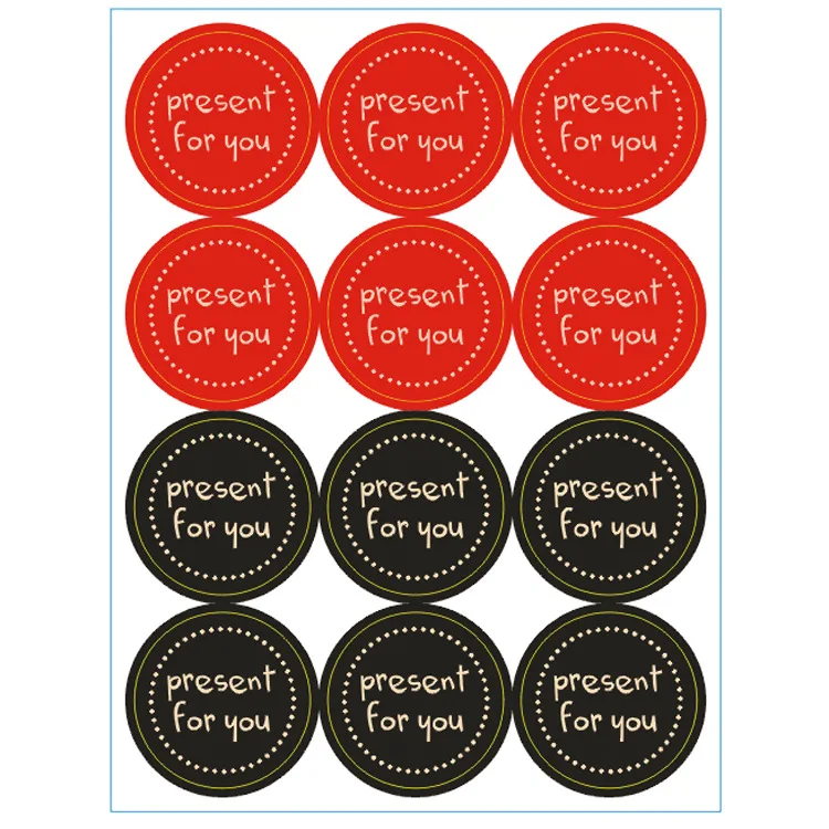 120pcs present for you Stickers scrapbooking package seal labels thank you sticker customized labels sticker decoration present