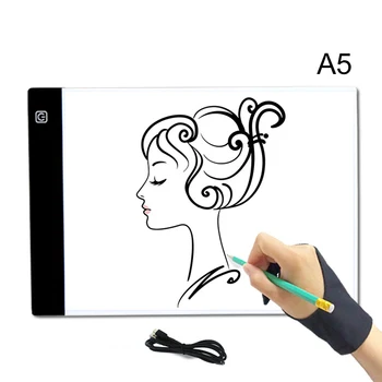 

USB plug A4/A5 Dimming LED light box drawing trace board copy pad panel drawing tablet art crafts mould