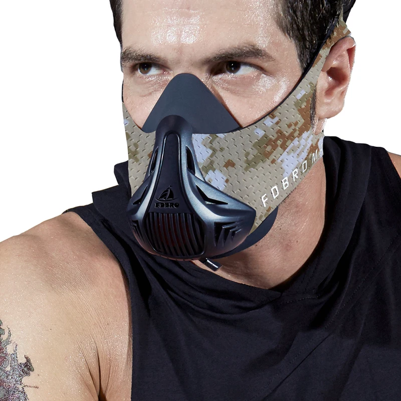 

FDBRO Cardio Training Sports Fitness Mask Elevation Workout Exercise Cycling Jogging Bicycle Altitude Resistance Sports Mask 2.0