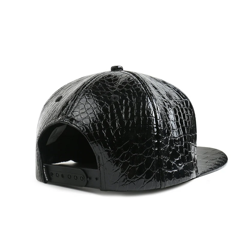 2018 de Petten de béisbol de cuero sombrero hombres sombrero de Casquettes PU hombres Hiphop Gorra negro blanco gorras Gorra de Baseball Hombre
