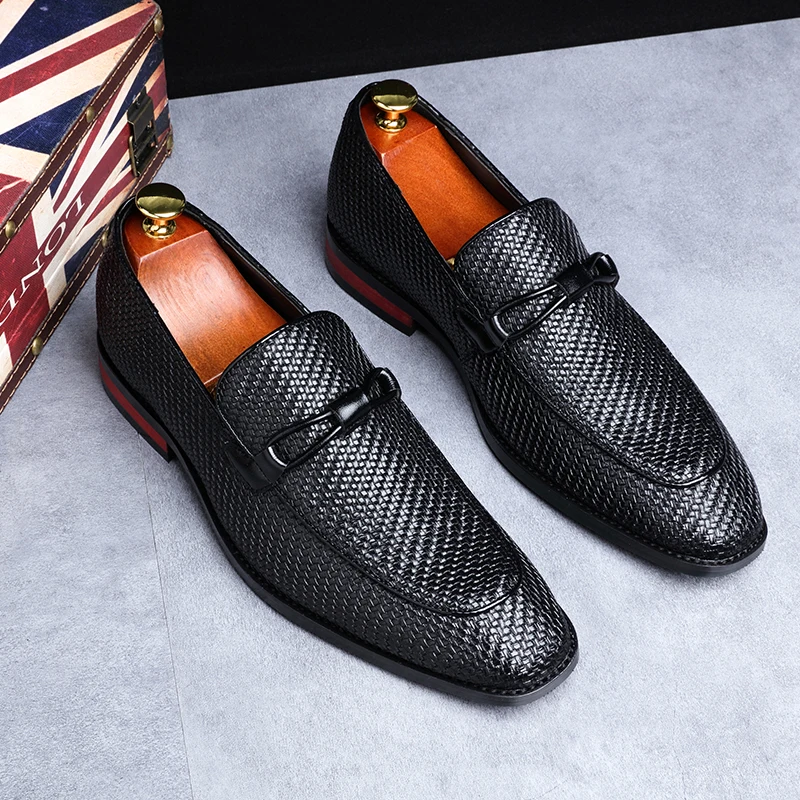 Fashion Leather Men Shoes 2019 Spring Autumn Oxford Loafers Breathable Flats Sapatos Masculino Comfortable Soft Soled huismerk kopen in de aanbieding