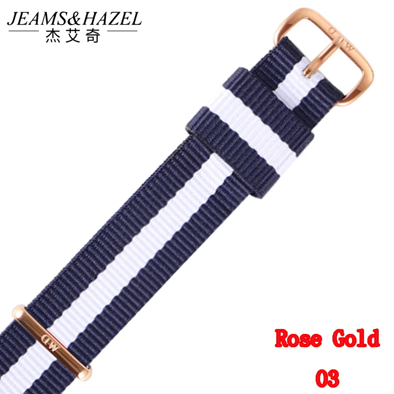 

JH Brand Watch band Nylon Watch Strap Belt Metal Buckle fashion Sport Watchbands for dw watch Mens 18mm 20mm Relojes Hombre