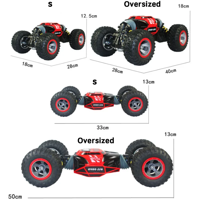 Радиоуправляемый автомобиль 4WD грузовик двусторонний 2,4 ГГц один ключ трансформация вездеход варанид скалолазание Дистанционное управление автомобиль игрушка для мальчиков