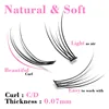 Kimcci-extensions de cils en vison, individuels, pour maquillage, naturel 3D, grappes professionnelles, 120 lots ► Photo 3/6