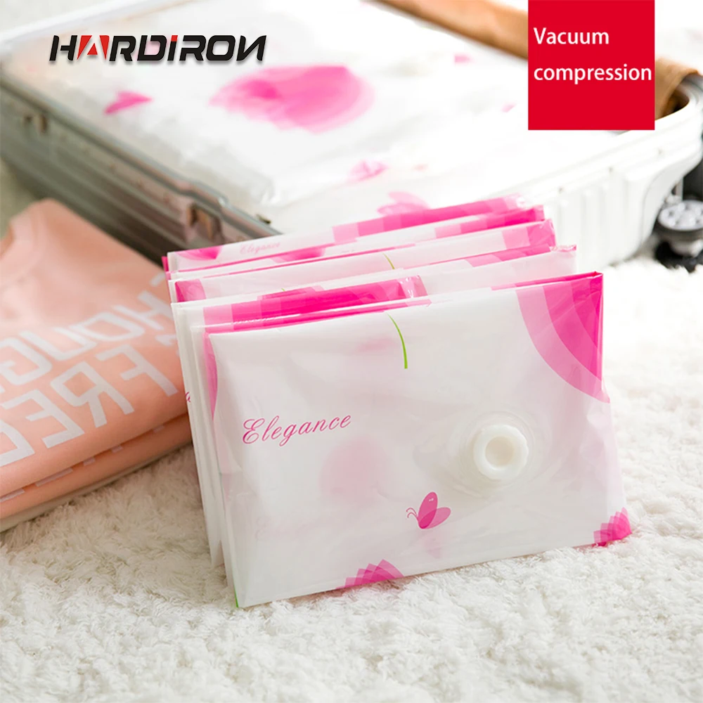 

HARDIRON White Printed Pattern 13 Sets Including Clothes Compression Bag 3 Big 3 Medium 3 Small 3 Hand Pressure Pump Vacuo Bag