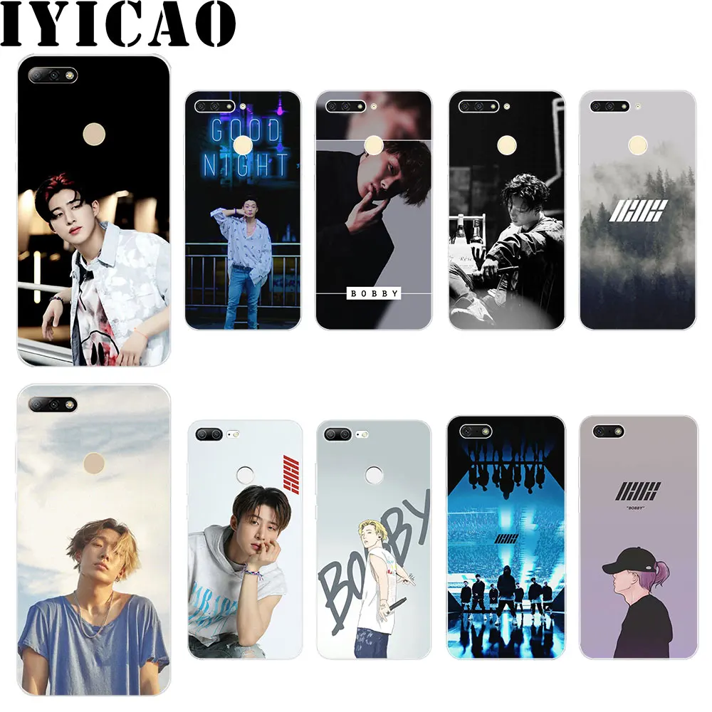 IYICAO Ikon KPOP Бобби б футляр для huawei Y5 Y6 Y7 2017 Prime 2018 Y9 2019 крышка|Чехлы-накладки| |