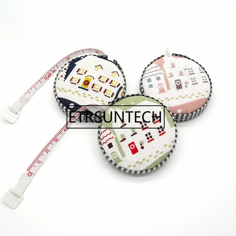 

150CM Portable Centimeter inch Ruler Tape Measure Fabric Covered Tailor Ruler Sewing Tools Accessories Wedding gifts