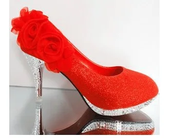 RED 3 FLOWERS 8CM