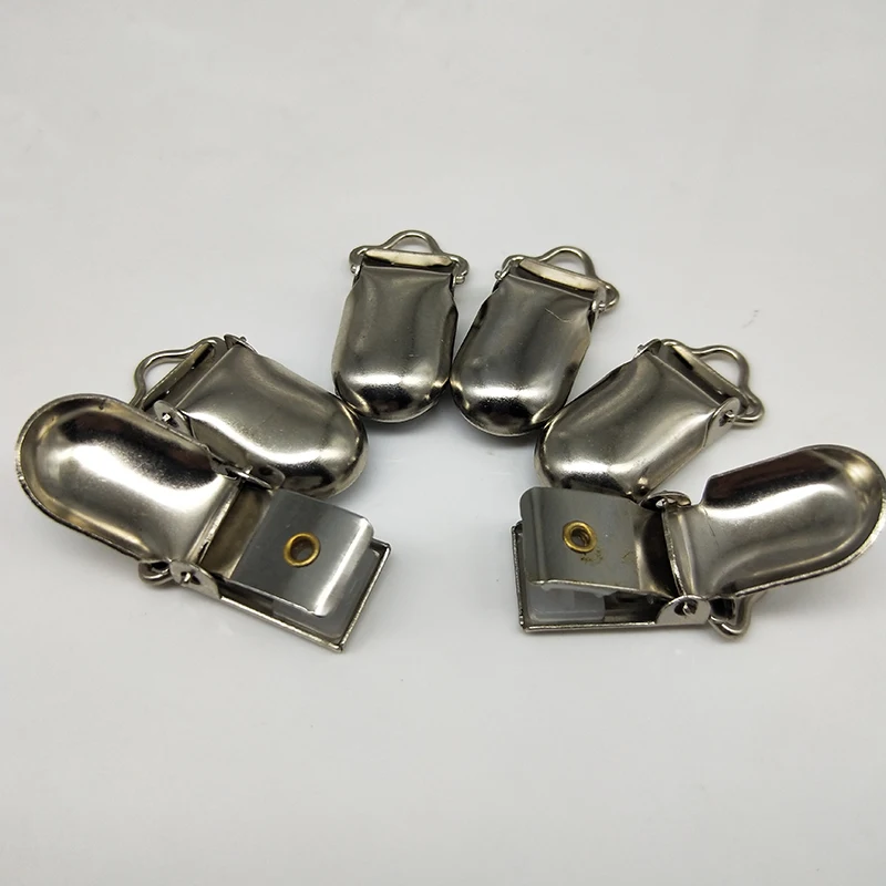 

10mm Metal Silver garment clips with Plastic teeth Use size attache sucette speenkoord hout sewing clips 100 pcs/lot