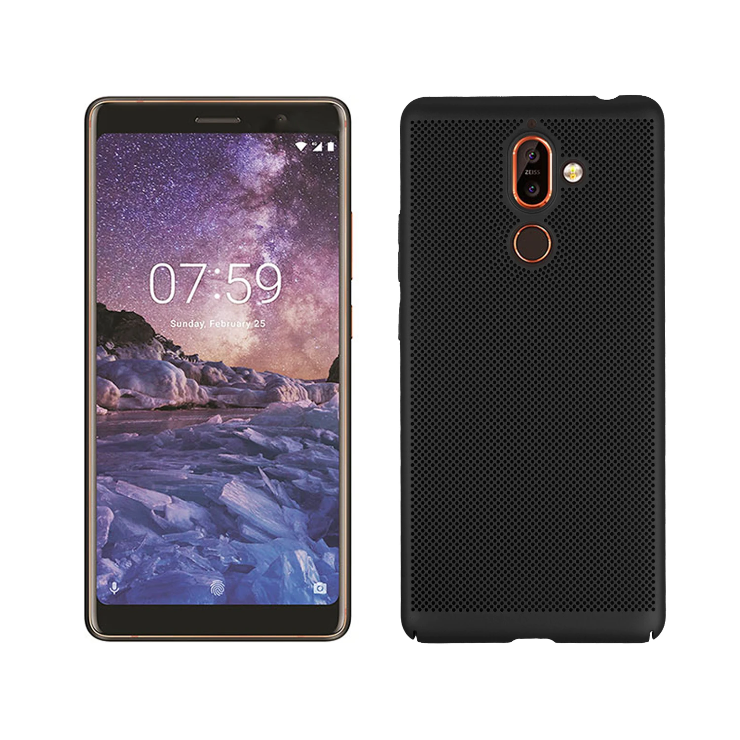 Чехол для Nokia 7 Plus модный защитный чехол телефона Жесткий ПК полная защитная