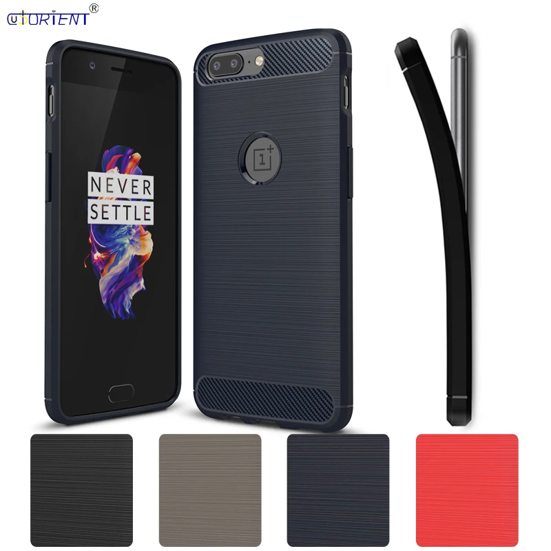 cheap Oneplus 6 Case Cover One plus 6T Back Cover Silicone Carbon Fiber Brushed TPU Mobile Phone Cases for OnePlus 5 Oneplus 5T Funda