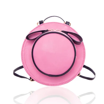 

ZHIERNA Kindergarten Kid With Wings Backpack Cute Girl Schoolbag Children PU package Both Girls and Boys shoulder bag Hat shape