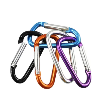 

10PCs Outdoor Sports Multi Colors Aluminium Alloy Safety Buckle Keychain Climbing Button Carabiner Camping Hiking Hook