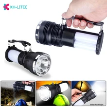 Солнечная батарея, перезаряжаемый аккумулятор, водонепроницаемый Светодиодный светильник-вспышка для улицы, светильник-вспышка для кемпинга, палаточный светильник, фонарь, лампа