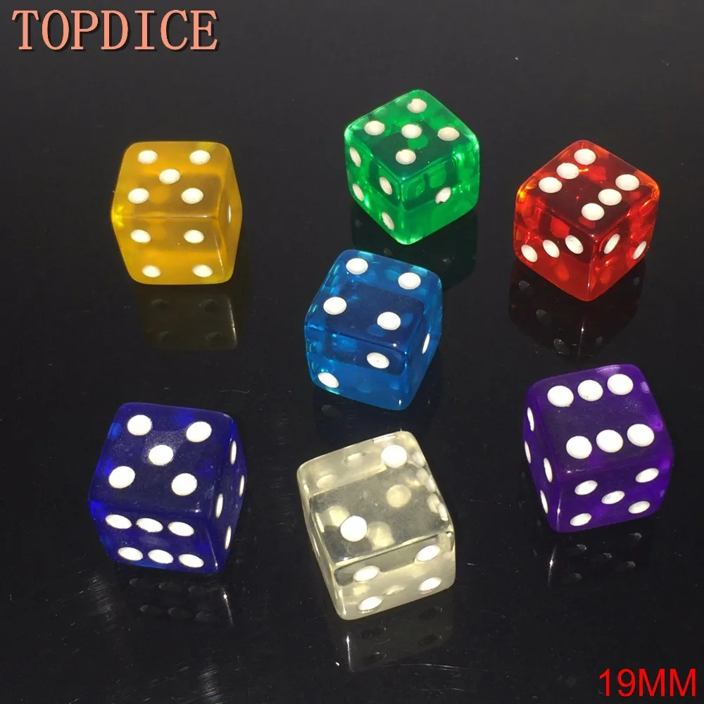 Topdice 10ピース セット19ミリメートル直角クリアカラフルなサイコロデジタルキューブセット飲みゲーム麻雀 Games Mahjong Mahjong Dicemahjong Game Aliexpress