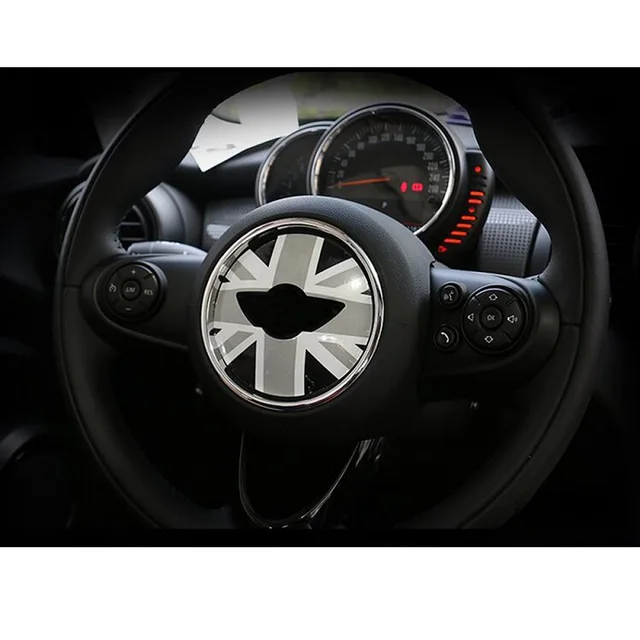 Union Jack Steering Wheel Center Sticker Decals Decoration For Bmw Union Jack Steering Wheel Center Sticker Decals Decoration For Bmw Mini Cooper Jcw F55 F56 Interior