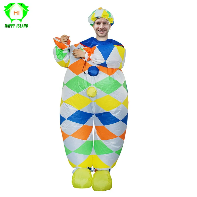 Костюм клоуна для косплея вечерние Бурлеск надувной костюм взрослые карнавальный фестиваль праздник костюмы на Хэллоуин Косплей Аниме