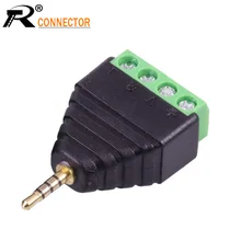 1 шт. 4 полюса стерео штекер AV Винтовые клеммы стерео джек 2,5 мм штекер 4 pin клеммный блок разъем