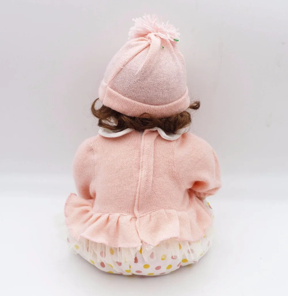 Кукла Reborn игрушки 2" 55 см реалистичные силиконовые куклы для новорожденных и малышей с розовый свитер кролик плюшевые куклы Bebe живые возрождается Boneca