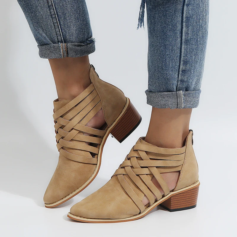 

high heels sandals women Spring Summer Ladies Women Sandals Fashion Fish Mouth Hollow Out Roma Shoes