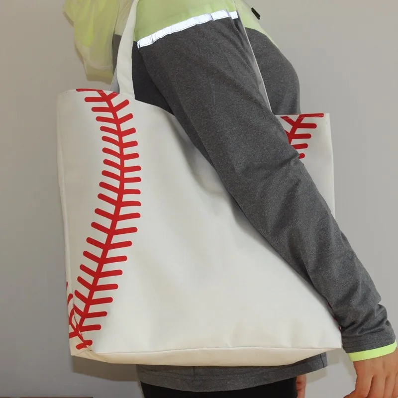 Новое поступление, маленькая велосипедная сумка baseball, Женская холщевая сумка на плечо, бейсбольная сумка, женская сумка, милая сумка Canva, баскетбольная сумка