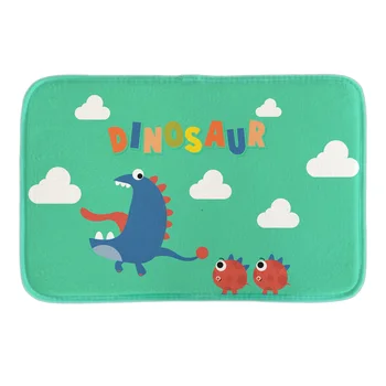 

Dinosaur Printed Decorative Indoormat Chilrden's Room Soft Door Mat Short Plush Bathroom Floor Mats Cute Carpets