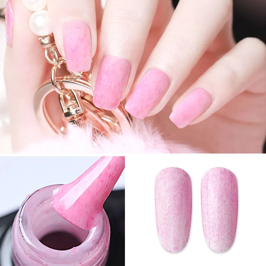 China Nail Supplier New Matte Gel Varnish Soak Off 15ml Faux Fur Nail