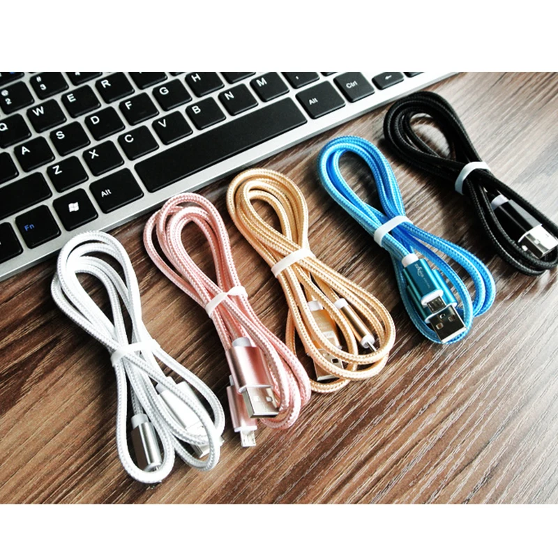 

1M USB Date Sync Type C Cable Fast Charging Cord for Samsung S8 S9 Plus Mi Max 2 3 Phone Type-C charger Nylon Braided Line