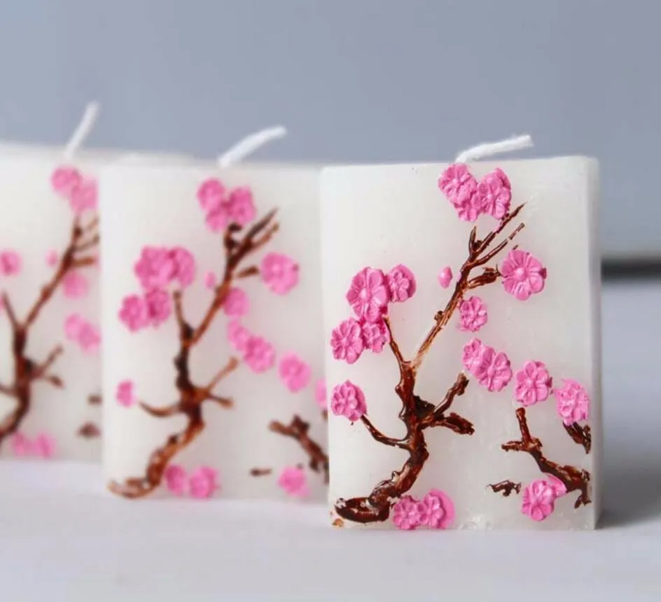 10 шт. цветки сакуры, японской вишни лампы в форме свечи для Свадебная вечеринка детских празднований дня рождения сувениры подарки пользу
