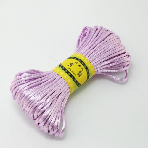 20M Solid Chinese Knot Cord Rattail Silk Satin Braided String For DIY Bracelet Rope Jewelry Making Beading Braided Threads