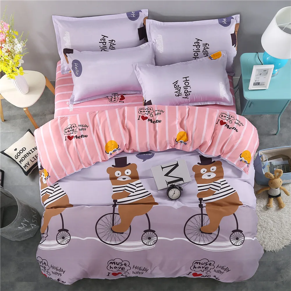 Waliicorners Nordic simplicity style geonetric pattern Duvet Cover sheets Bedding Set King queen full twin size Cute Girls bedclothes 18 378A1794