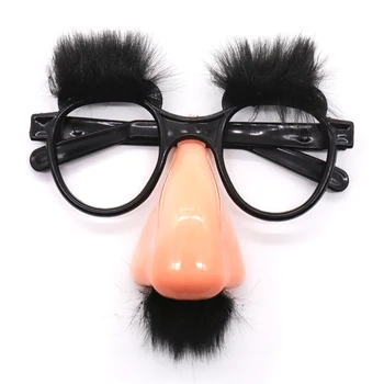 

Halloween decorations Funny Foolish Nerd Black Old Man Glasses Eyebrow Nose with Mustache Costume Party Glasses Day Props suppl