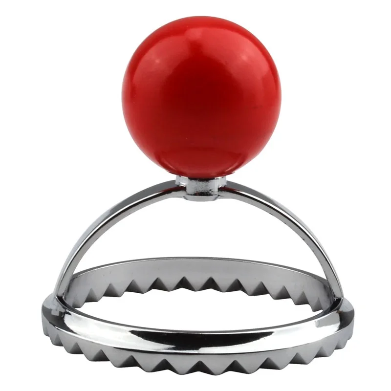 

Stainless Steel Dough Press Dumpling Maker Mould With Red Ball Wraper Dough Cutter Kitchen Accessories Cooking Baking Gadgets