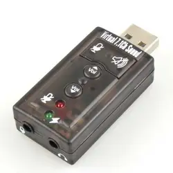 7,1 канала USB внешний адаптер Звуковая карта Аудио