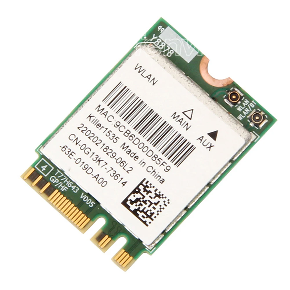 Двухдиапазонная беспроводная карта Killer1535 802.11ac M.2 для Bigfoot Killer Wireless AC 1535 Atheros QCNFA364A