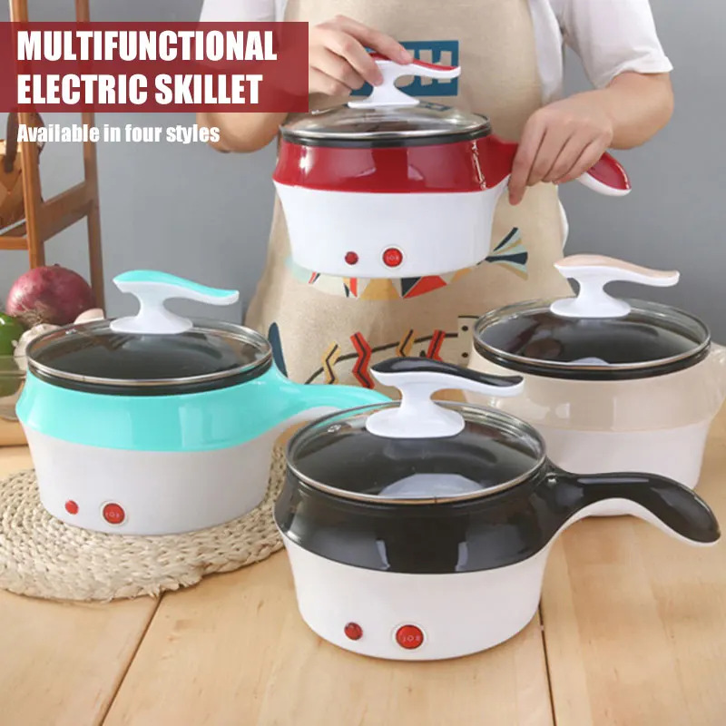 

Simple and Stylish Electric Hot Pot Student Dormitory Mini Pot Teppanyaki Boiled Electric/Hot Pot Function Stir-Fried Fried