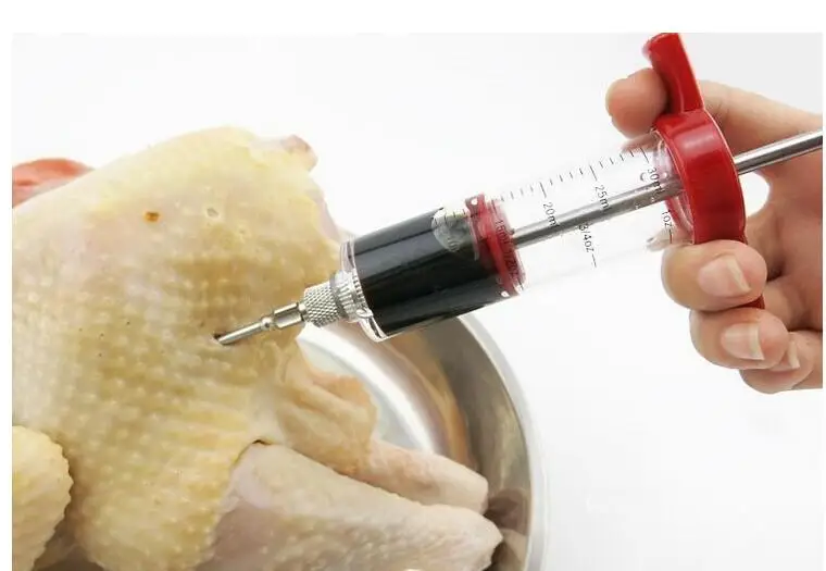 Шприц для мяса барбекю инжектор маринада индейки курицы|meat syringe|marinade injectorsyringe kitchen