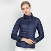 Women 90% White Duck Down Jacket Winter Fall Female Ultra Light Down Jackets Slim Solid Long Sleeve Parkas Candy Color Zip Coat ► Photo 3/6