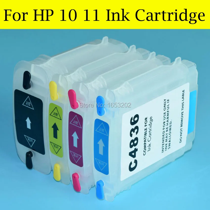 

4 Color Empty Ink Cartridge For HP 10 11 With ARC Chip For HP Bussiness Inkjet 2280 2250 2500 2600 2800 Printer