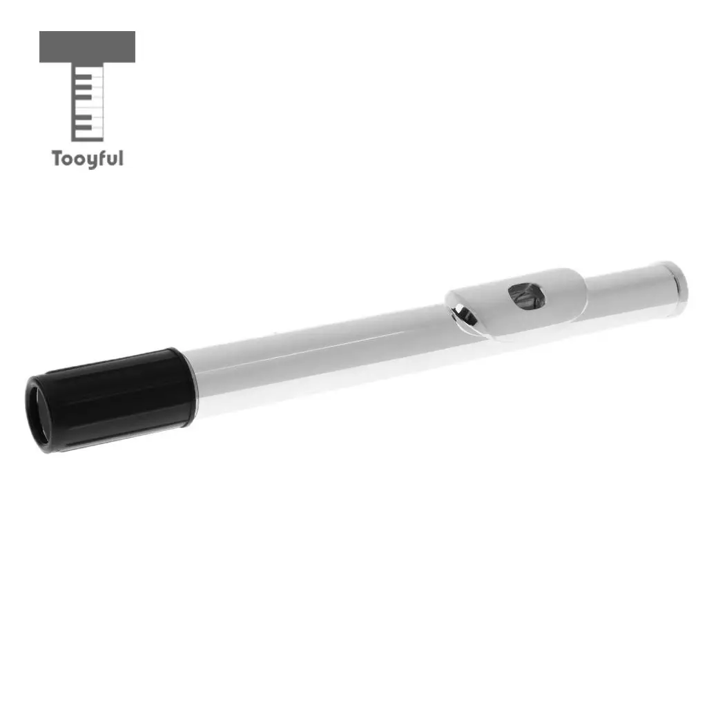 Tooyful Exquisite Brass Flute Head Joint Crown Woodwind Flutes Replacement Parts Silver