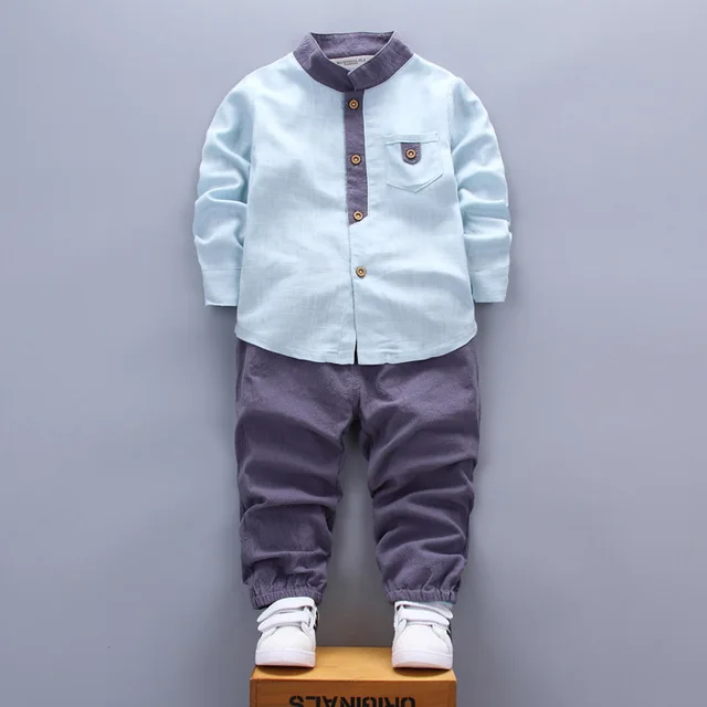 Buy Spring Summer Mix Cotton Linen Baby Boys Clothes
